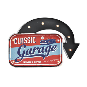 Muebles Santa Ana - Letrero Vintage Led Classic Garage