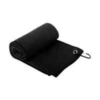 Magideal - Toalla De Golf, Bolsa De Golf, Toalla De Secado Rápido, Patrón De Gofre, Buena Absorción, Regalo Para Golfistas, Toalla Portátil De Microfibra Para Li Negro