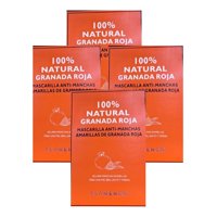 Genérico - Set 4 Mascarillas Faciales Granada Roja Anti Manchas Lau