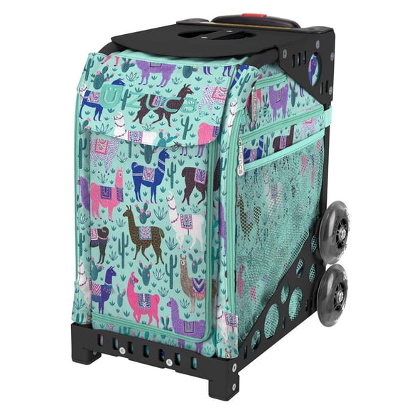Bolsa ZUCA Llama Rama Sport con marco deportivo negro con ruedas