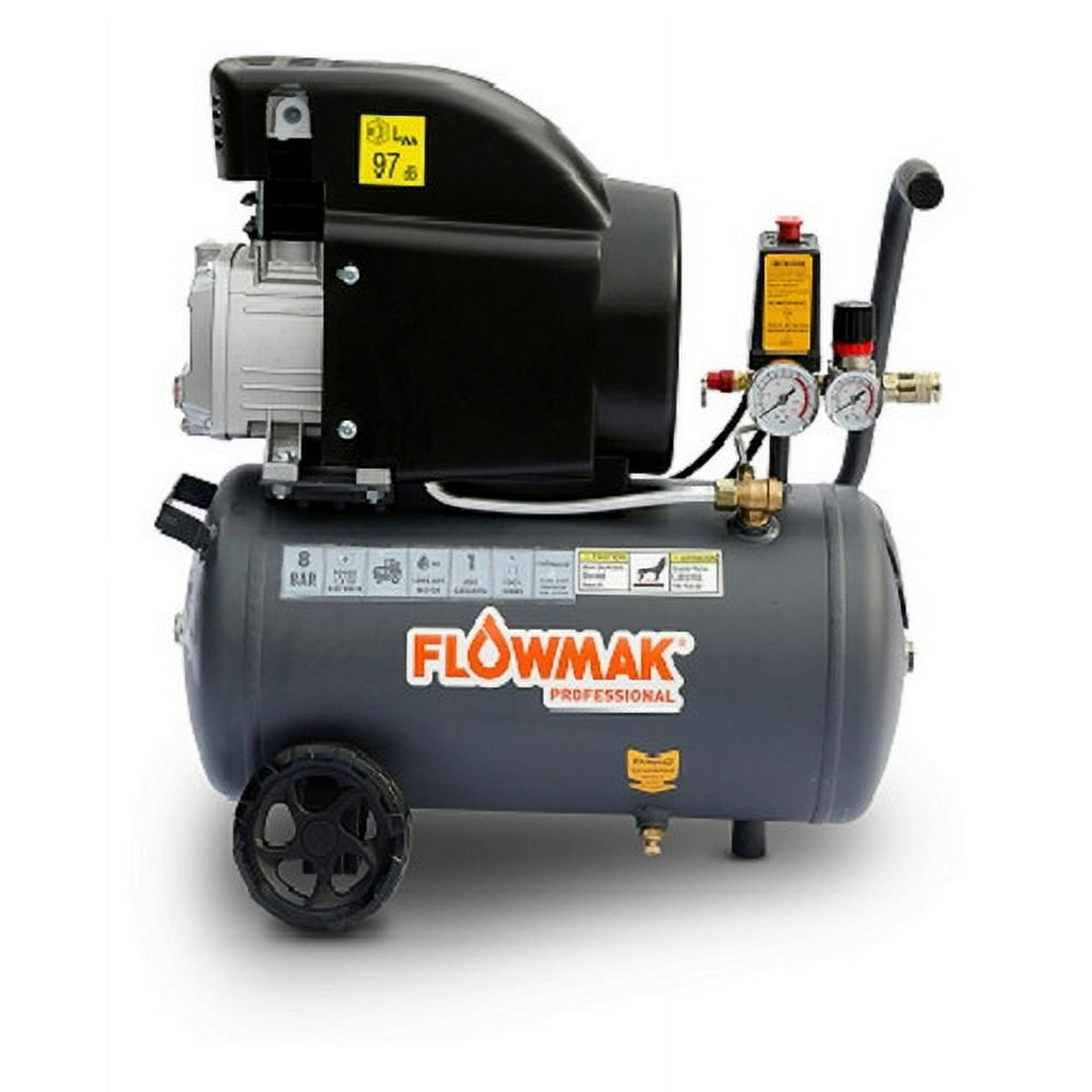 Flowmak - Compresor De Aire 50 Litros, 2hp, 8 Bar, 220v
