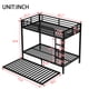 thumbnail image 3 of Twin XL over Twin XL Metal Bunk Bed with Twin Size Trundle, Black, 3 of 3