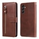 thumbnail image 4 of Funda tipo cartera para Samsung Galaxy A15 con bolsillo con cremallera y ranuras para tarjetas – Función de soporte Marrón, 4 of 6