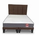 thumbnail image 4 of Cama 2 Plazas Europea América Slim Respaldo Atenas 150x190x50 Cm Tela Chocolate, 4 of 6