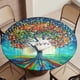 thumbnail image 5 of Árbol de la vida-theme Fitted Round Tablecloths Elastic Edged Table Covers Waterproof Table Cloth for Kitchen Holiday Party Tables Decor 150cm, 5 of 6