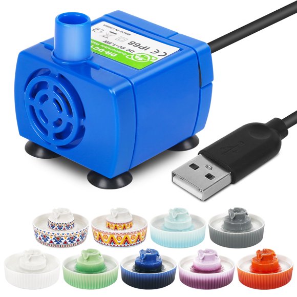 Bomba de Repuesto para Fuente de Agua de Gato de Cerámica Lawfery, USB 1,5 W