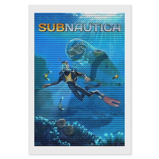 Subnautica Kits de Pintura de Diamantes para Adultos 5D DIY Diamond Art Kits Full Drill Diamond Dots para Regalo Decoración de Pared y Relajación Artes de Gemas 20*30cm