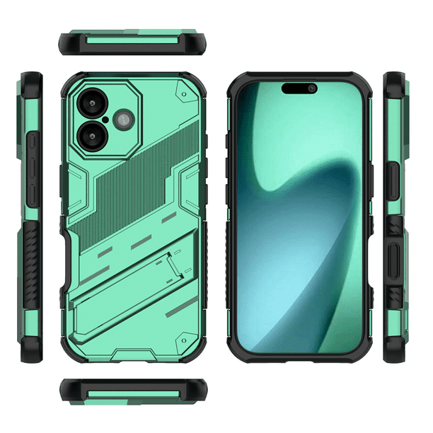 Funda GANGXUN Antigolpes para iPhone 17 con Soporte Invisible, Antihuellas y Protección Completa