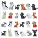 thumbnail image 1 of Set de figuras de acción de perros Zaviroxel, 24 piezas, mini cachorros impresos en 3D, 1 of 8