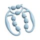 thumbnail image 4 of Fascia Muscle Hand Roller Herramienta De Masaje Nueve Ruedas Robusto De Mano Para Muslo Becerro Azul Claro, 4 of 5