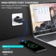 thumbnail image 4 of Cable de carga USB-A a USB-C, 30 cm, paquete de 2 unidades de nailon azul, 4 of 8