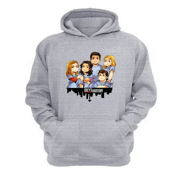 Polerón Canguro Grey´S Anatomy Gris Claro Talla Xs Unisex