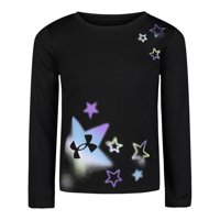 Camiseta Under Armour Ua Tech Stars Ls Para Niños - Negro/Estrellas