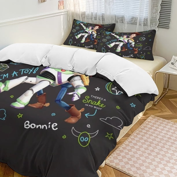 Toy StoryCartoon Collection 3-Piece Comforter Set, Personalized Bedding Decor for Kids And Teens Bed Sheets