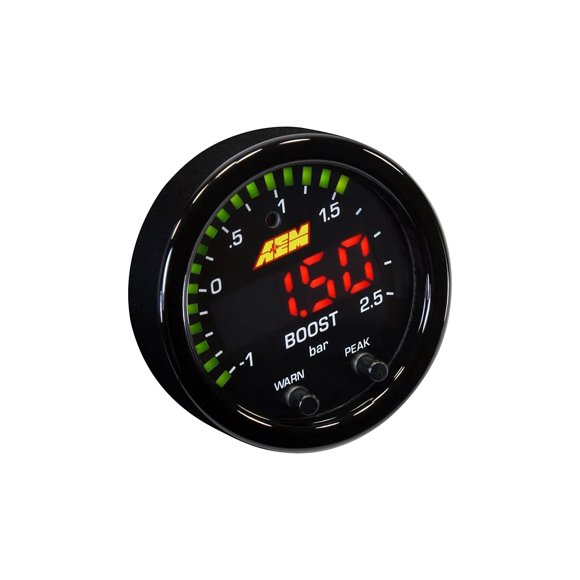 Manómetro de Presión de Turbo AEM 30-0306 Serie X 52mm Negro