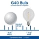 thumbnail image 3 of Bombillas Globe para exteriores, novedosas, G40, naranja, paquete de 25, 3 of 7
