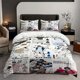 thumbnail image 1 of 3pcss Kickflip Trendy bedding Duvet Cover Pillowcase Set, 1 of 5