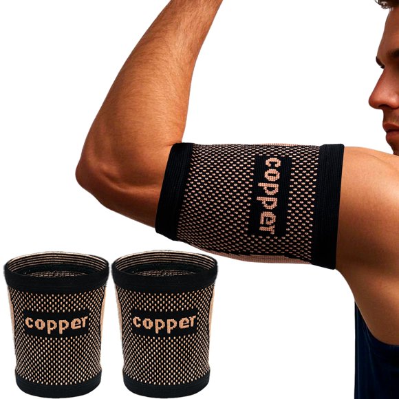Funda de compresión para bíceps con infusión de cobre kyopyno, 1 par