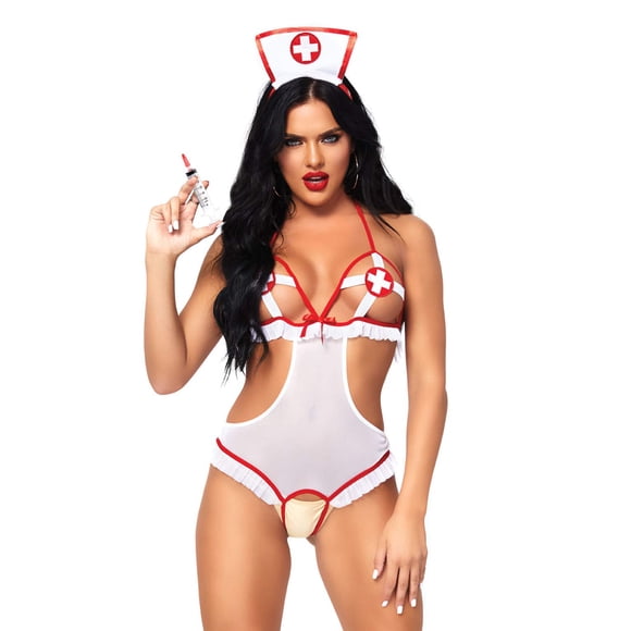 Disfraz de lencería Leg Avenue Naughty Nurse, talla adulto