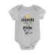 thumbnail image 4 of Baby Girls Cute Casual Simple Romper, Short Sleeve Funny Romper With "Grandpa Loves Me" Print, 4 of 5