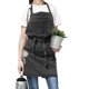 thumbnail image 1 of Delantal Jowcud de mezclilla con 5 bolsillos para cocinar, unisex, 1 of 8