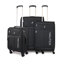 Set De 3 Maletas De Tela S+M+L Nautica Valencia Negra