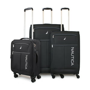 Set De 3 Maletas De Tela S+M+L Nautica Valencia Negra
