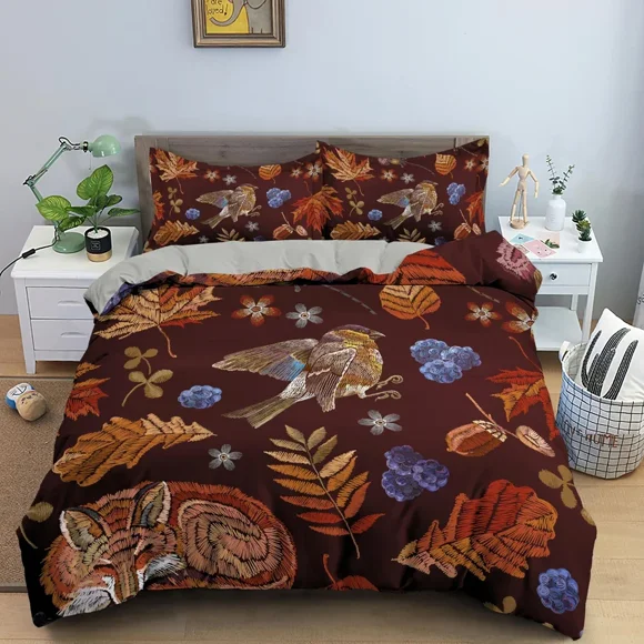 x1521 Bed Sheets Shooter Bedding Set Animals Print Duvet Cover Set Twin ​Comforter Covers With Pillowcase Quilt Cover Home Textile 3-Piece Bedding Set (1 Duvet Cover + 2 Pillow Shams) nj1521