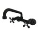 thumbnail image 1 of Grifo de cocina Kingston Brass KS213MB de montaje en pared, negro mate, 1 of 7