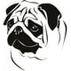 thumbnail image 1 of Decomural Pug Portrait Pets Dogs WS-19349, 1 of 2
