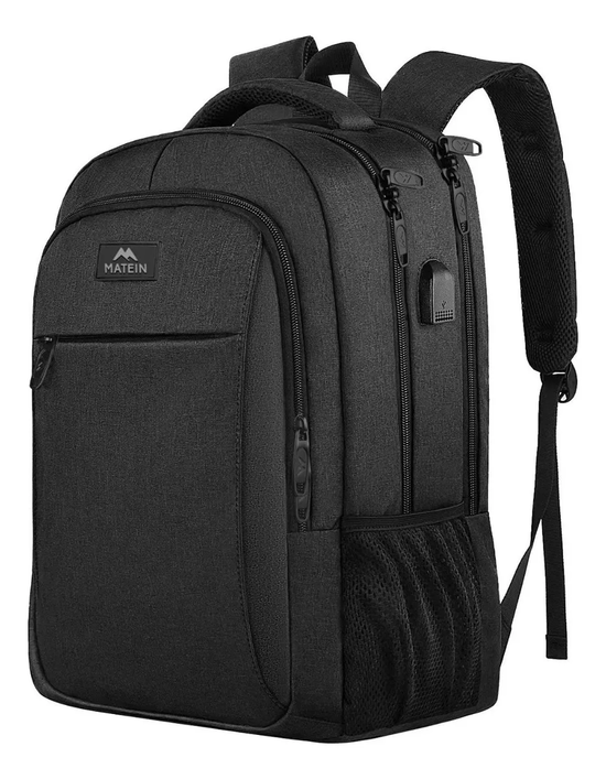 Genérico - Mochila De Viaje Para Notebook 15.6 Pulgadas Antirrobo E Impermeable Matein 1007 Negro
