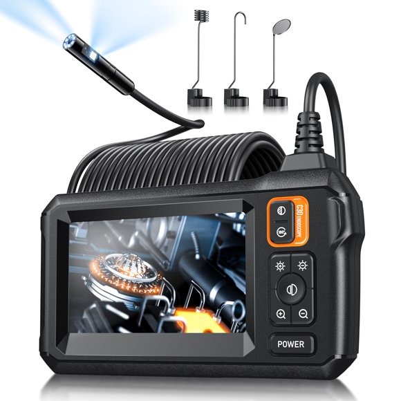 Cámara De Endoscopio De Doble Lente 4 3 Hd Con Cable De 10 M Impermeable