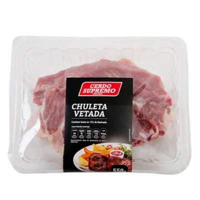Chuleta De Cerdo Vetada 550 G Cerdo Supremo
