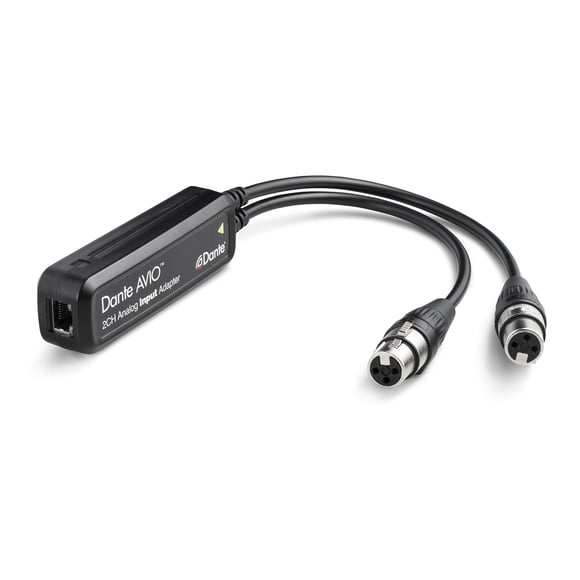 Adaptador de entrada analógica Audinate Dante AVIO de 2 canales
