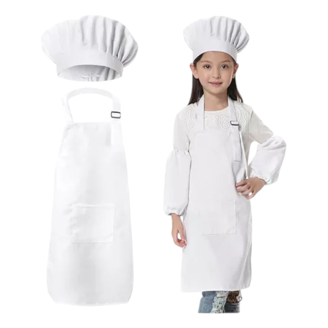 Chef Outfitters - Set Delantal | Gorro | Mangas Disfraz Infantil Chef Cocina
