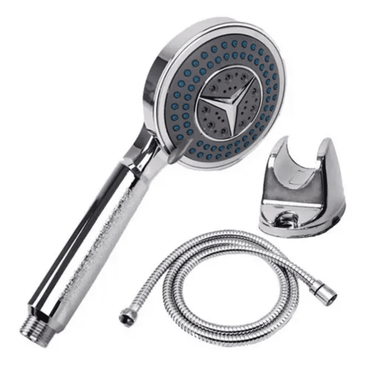Genérica - Kit De Ducha Completo Cabezal Circular Soporte Flexible 1.5m