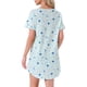 thumbnail image 3 of INSPIRE CHIC Camisón a Rayas Coloridas para Mujer Regreso a Clases Camiseta de Manga Corta Cuello Redondo Vestido Ligero Casual para Dormir S Estrella Luna, 3 of 6