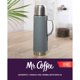 thumbnail image 2 of Botella térmica Mr. Coffee con funda de cuero sintético 680 ml azul, 2 of 7