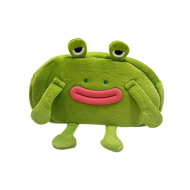 Estuche para lápices de felpa, estuche para lápices, bolsas creativas para lápices, bolsa de papelería con rana rellena para niños y niñas, adolescent