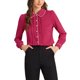 thumbnail image 1 of INSPIRE CHIC Blusa de Mujer para Regreso a Clases con Cuello Peter Pan, Manga Abullonada, Ribete en Contraste, Camisa Abotonada M Fucsia, 1 of 6