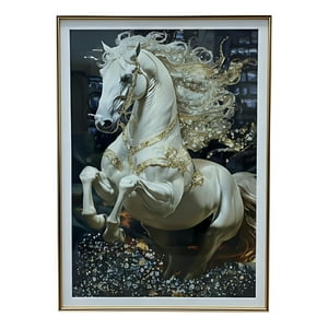 Genérico - Cuadro Decorativo Escena Caballo Majestuoso Adorno Jhn