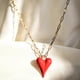 thumbnail image 2 of Collar Maxi Corazón Rojo | Baño en Oro 24K, 2 of 2