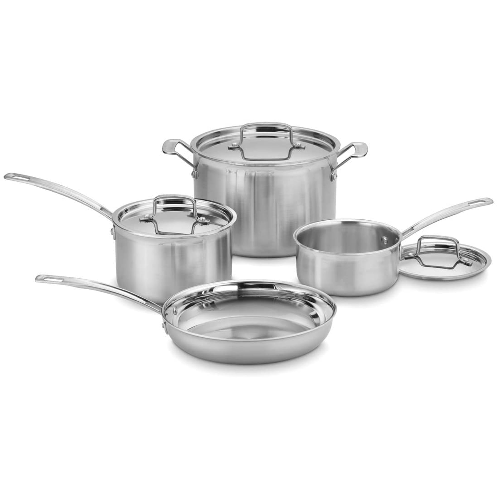 Batería De Cocina Cuisinart Mcp-7np1 De Acero Inoxidable, 7 Piezas