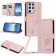 thumbnail image 1 of Funda Cartera Trébol para Samsung Galaxy S21 Ultra con Ranuras Tarjetas y Carga Inalámbrica Rosa, 1 of 6