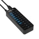 thumbnail image 1 of Hub USB SABRENT HB-B7C3, 10 puertos, 3, carga inteligente, 60 W, 1 of 8