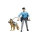 thumbnail image 4 of Figura de acción Bruder bworld Policeman con perro 10,9 cm, 4 of 6