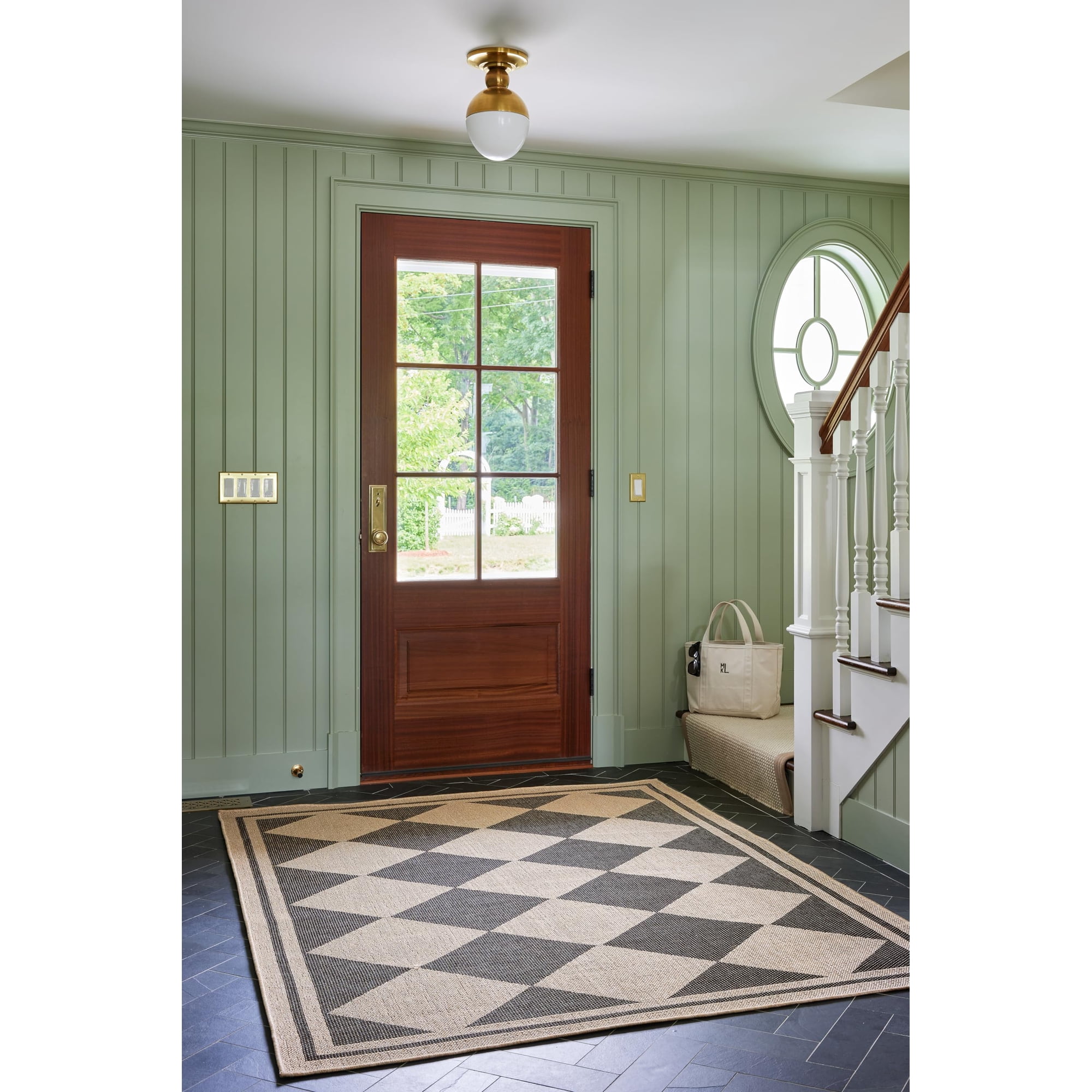 Alfombra Momeni Colección Saybrook Erin Gates Negra 100% Polipropileno