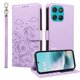 thumbnail image 4 of Funda Cartera para Motorola Moto G67 Power 5G Perro Cachorro Grabado con Tarjetas Soporte Correa Morado, 4 of 6
