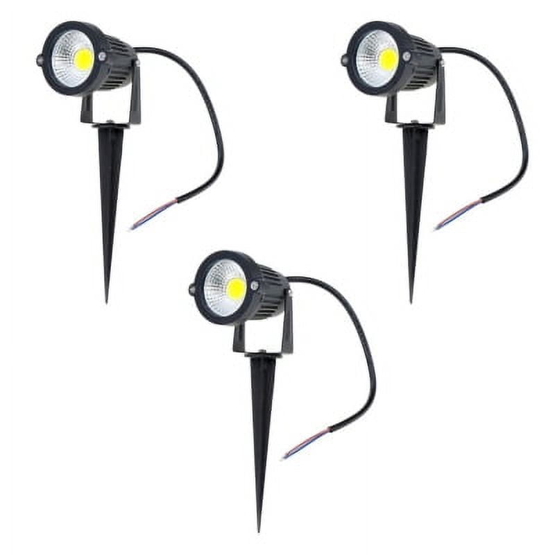 Hb Led - Pack 3 Foco Led Estaca Jardín 7w Cálido