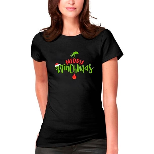 Polera Navidad Grinch Mano Unisex Adultos Niños